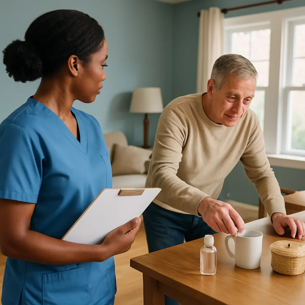 Caregiver observing daily functioning for an SSDI claim after a NJ pedestrian accident