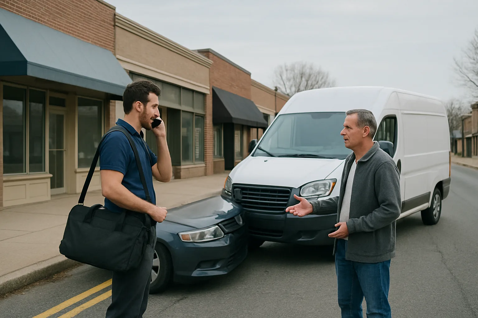 NJ workers’ comp scene after an employee is hit by a car on a work errand