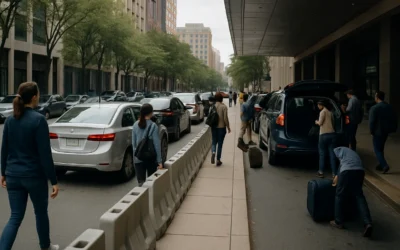 Who Guides Pedestrians at a Philadelphia Rideshare Pickup?
