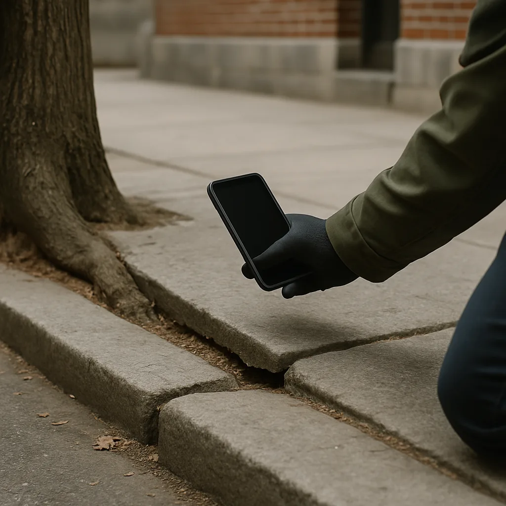 Documenting a sidewalk defect after a Philadelphia sidewalk injury