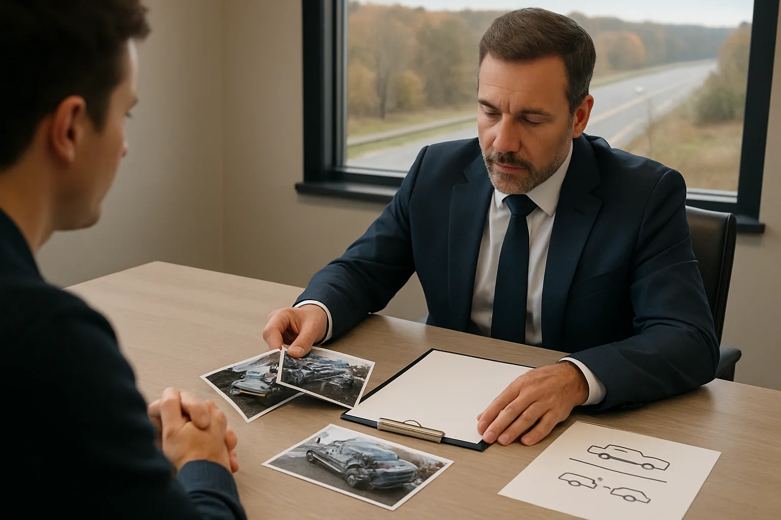 New Jersey personal injury expert witness reviewing accident evidence with a legal professional New Jersey personal injury expert witness reviewing accident evidence with a legal professional