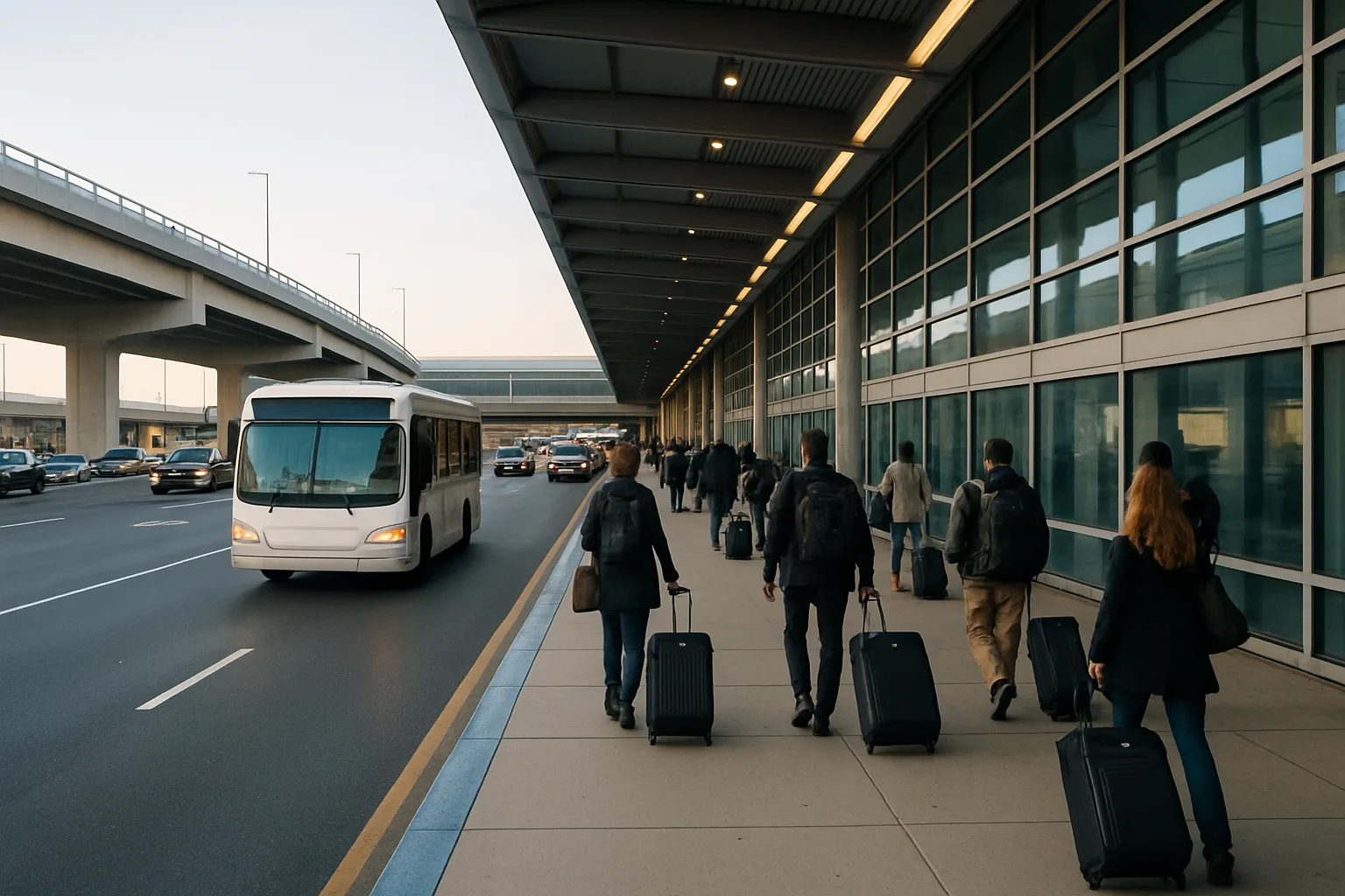 Philadelphia airport pedestrian accident lawyer guide showing a terminal pedestrian route