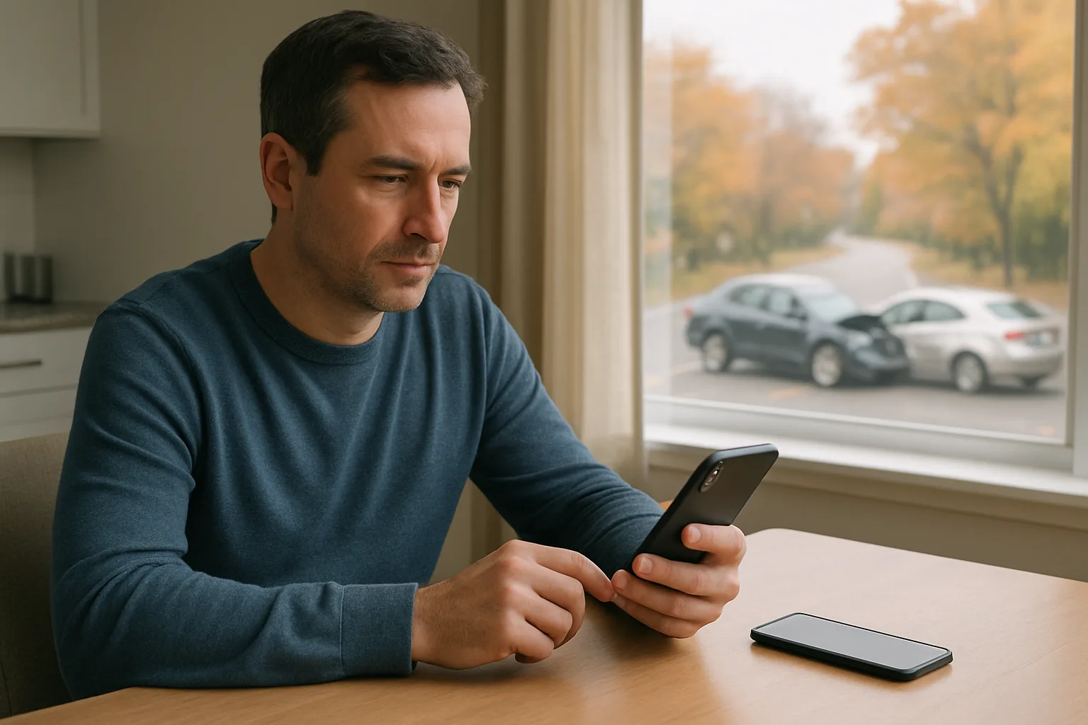 Recorded statement insurance company New Jersey accident discussion at a calm home workspace Recorded statement insurance company New Jersey accident discussion at a calm home workspace